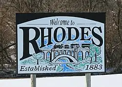 Welcome Sign in Rhodes