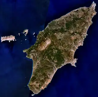 Image 75A NASA image of Rhodes (from List of islands of Greece)