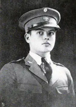 A black-and-white photograph of pilot Ricardo Arbele