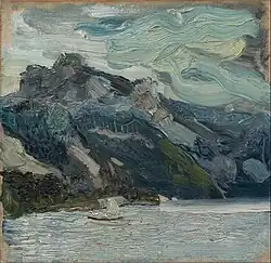 Lake Traun with Mountain Sleeping Greek Woman, 1907, Leopold Museum
