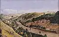 The Quarries, Dunedin, Upper Maclaggan Street (Taken from My Lodgings, Clifton Villa) (1862) by Richard Seymour Kelly