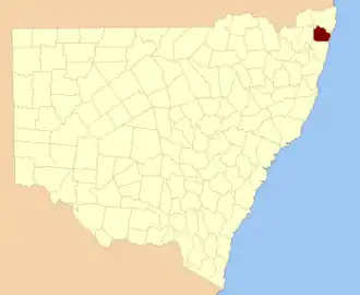 Location in New South Wales