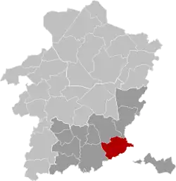 Location of Riemst in Limburg