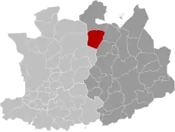 Location of Rijkevorsel in the province of Antwerp