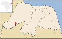 Location in Rio Grande do Norte
