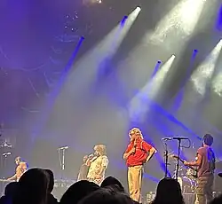 Photograph of Allen Stone with the band Ripe in concert