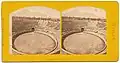 Stereo card of the Amphitheatre in Pompeii, 1865
