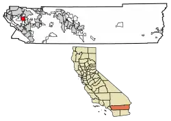 Location in Riverside County, California