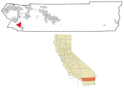 Location in Riverside County and the State of California