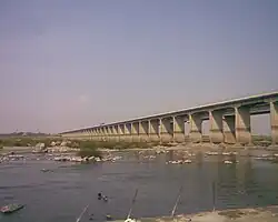 Road bridge on Krishna River, Beechupally