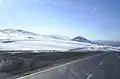 Road in vicinity of Aligoudarz at winter.