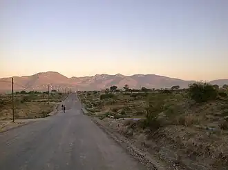A road to Huitexcalco