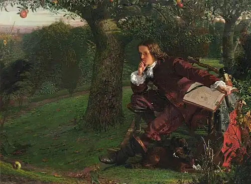 Isaac Newton in His Garden at Woolsthorpe by Robert Hannah