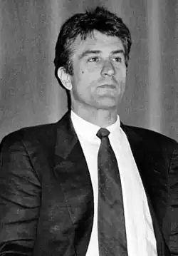 Black and white of a middle aged man