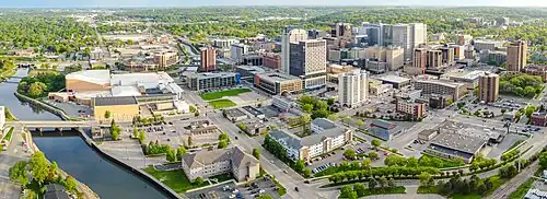 Rochester Skyline and Zumbro River