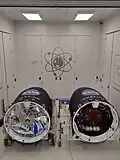 Both satellites during integration at Rocket Lab facilities