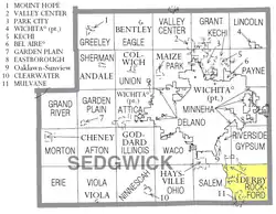 Location within Sedgwick County
