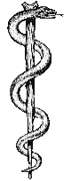 The classical Rod of Aesculapius as a symbol of human medicine