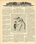 Cartoon by Lou Rogers, "Transferring the Mother Habit to Politics." The Modern Woman, Judge, 31 January 1914.