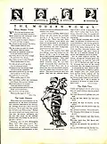 Cartoon by Lou Rogers, "Tearing Off the Bonds." The Modern Woman, Judge, 19 October 1912.