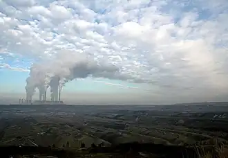 A view of the Power Plants and the Lignite Mine