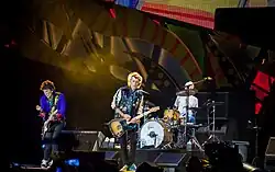 The Stones performing onstage in Cuba.