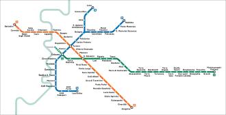 Metro map of Rome