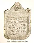 RIB 256[30] Tombstone of Lucius Sempronius Flavinus of the Ninth Legion, a Spaniard. From 17 Lindum Road, Lincoln.