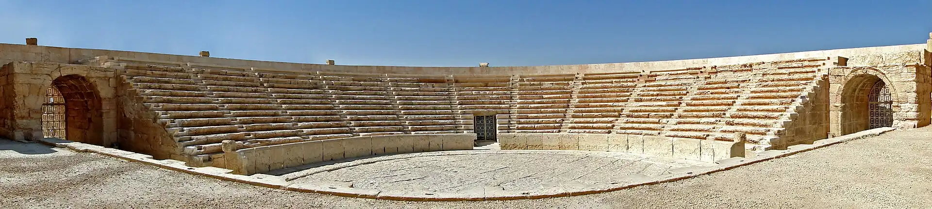 Panoramic view of the cavea from the stage in 2010