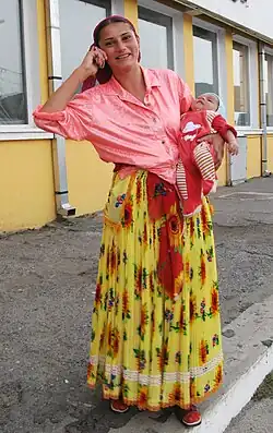 Romani mother in Romania