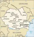 Political map of Romania
