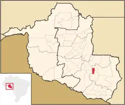 Location in Rondônia state