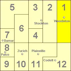 Location in Rooks County