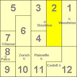 Location in Rooks County