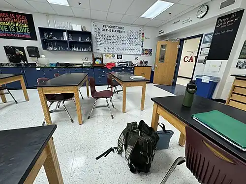 Alternative view of chemistry classroom