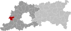 Location of Roosdaal in Flemish Brabant