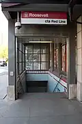 Entrance to the subway station on State Street