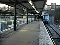 Metro platform at Ropsten station
