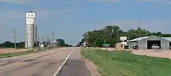 Roscoe, seen from the east along U.S. Highway 30