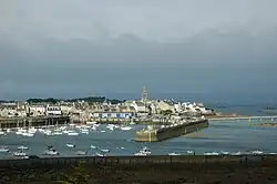 Center of Roscoff from Sainte Barbe chapel