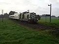 Tourist train at a disused train stop (2012)
