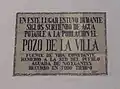 Tile of Pozo (well water) de la Villa
