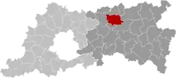 Location of Rotselaar in Flemish Brabant