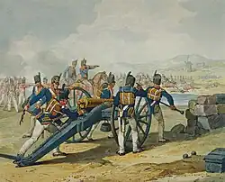 Royal Artillery Dislodging French Cavalry (1813)