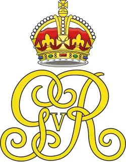 Royal cypher of King George V, using the Tudor Crown