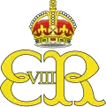 The royal cypher of King Edward VIII, using the Tudor Crown