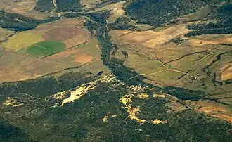 Aerial photo from the east