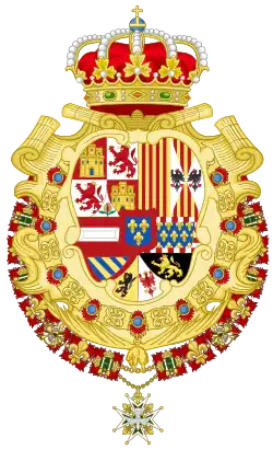 Coat of arms as King of Spain[9]