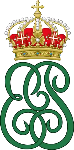 Royal Monogram of Queen Helena of Italy.
