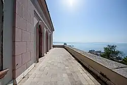The balconies provide panoramic views of the Adriatic (2019)